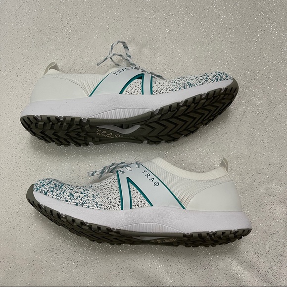 TRAQ Qool White Multi Fitness Lace-Up Shoe by Alegria - Picture 6 of 12